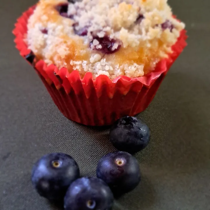 Muffin de limón y arándanos casero de Delimón